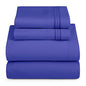 Hearth & Harbor Twin Size Sheets - 3 Piece Bed Sheet Set, Hotel Luxury Double Brushed Bed Sheets - Extra Soft Bedding Sheets & Pillowcases, Twin, Royal Blue - color: Royal Blue, size: Twin