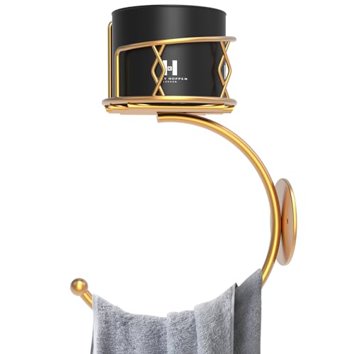 Hand Towel Holder for Bathroom with Vintage Wall Mounted Candle Holder, Metal Sturdy Wall-Mounted, Hand Towel Racks/Robe Hanger for Bathroom Decor Accessories(Gold) - color: Gold