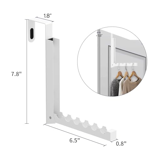 Inntop Over The Door Hanger Hooks for Clothes, Over The Door Clothes Drying Rack for Laundry, Heavy Duty Metal Foldable Portable Clothing Hanging Rack (2 Pack)