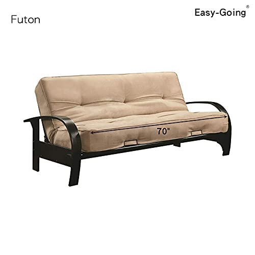 Easy-Going Futon Sofa Slipcover Reversible Sofa Cover Armless Couch Cover Water Resistant Pets, Kids, Children, Dog, Cat (Beige/Beige) - color: Beige/Beige, size: Large Futon