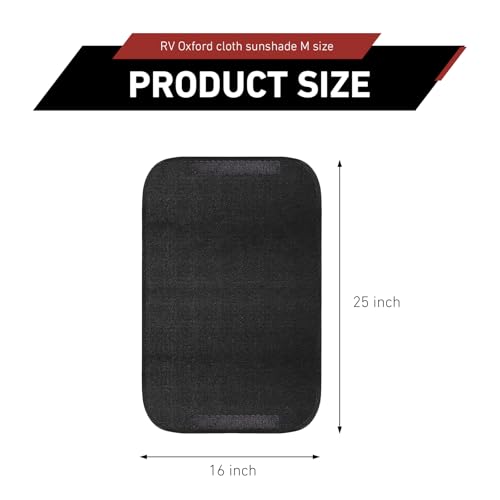 2 PCS RV Door Window Shade Covers, Sunproof Thermal Insulation Window Shades Cover, Windbreak Privacy Door Sunshade Accessories, for Campers, Travel Trailer, Motorhomes, Motorhome (Black)