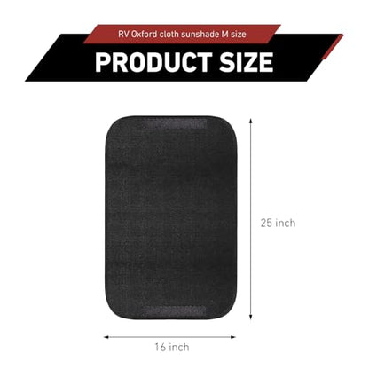 2 PCS RV Door Window Shade Covers, Sunproof Thermal Insulation Window Shades Cover, Windbreak Privacy Door Sunshade Accessories, for Campers, Travel Trailer, Motorhomes, Motorhome (Black)