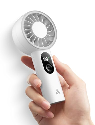 Aecooly Mighty Portable Fan, Powerful Handheld Fan, USB Rechargeable [10H Max Cooling Time], Mini Personal Battery Powered, Pocket for Travel, Summer, Gifts for Women, Girls -White - color: White, size: 1 Pack