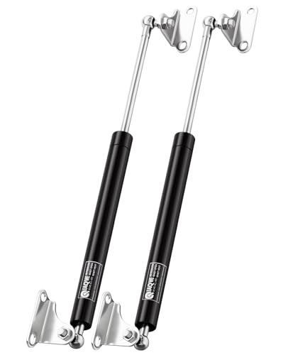 23 Inch 67Lbs 298N Gas Struts for RV Bed Toolbox Trash Bin Lid Trap Door Camper Storage Crate Basement Floor Hatch Canopy Shed Windows, DIY Gas Shocks Lift Kit with L Mount Brackets, 2 Pcs by IAQWE
