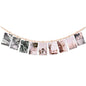 Hanging Photo Display Wall Decor with 9 Wood Clips, Boho Wooden Bead Hanging String Pictures Frame Collage Board, Multi Photo Wall Display for Bedroom Living Room Dorm Decor(Size:1 Pack)