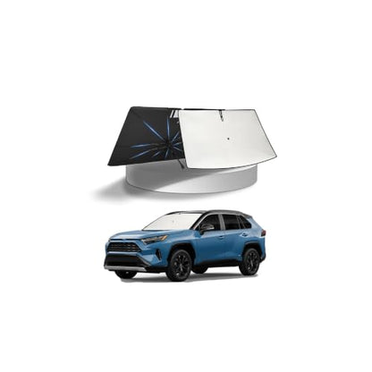 KUST Sun Shade Umbrella for Toyota RAV4 2019-2025 2026 | Custom Fit Windshield Sunshade | Foldable Sunshade with Bendable Handle | Blocks Heat & UV Rays Keep Car Cool Sunshield - size: For RAV4 19-26