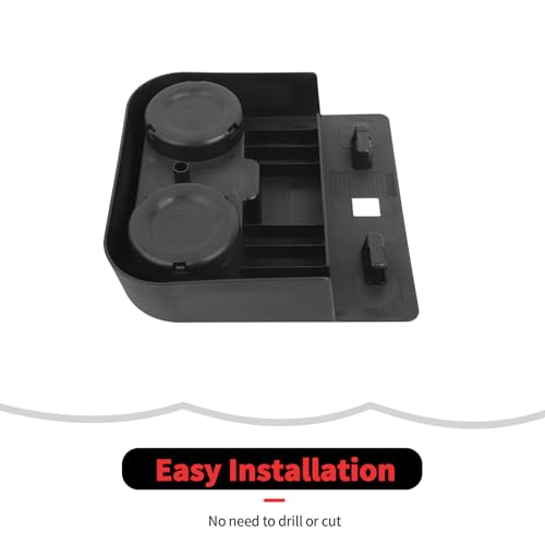 RT-TCZ Front Cup Holder Floor Console Mounted Drink Holder Front Seat Storage Box Tray Organizer for Ford F150/F250/F350/F450 2021-2025
