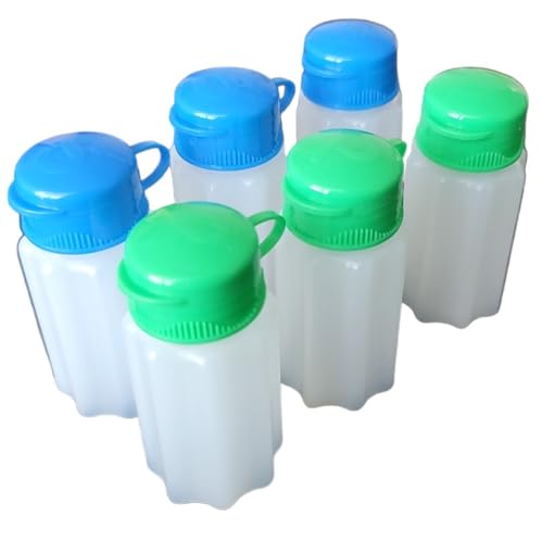 Handy Housewares Spill-Proof Flip-Lid Mini Salt & Pepper Shakers | Compact Durable Plastic Travel Spice Dispenser Set for Lunch Bags, Camping & Outdoor Cooking | Blue and Green (3 Pair) - color: Blue / Green, size: 3 Pair