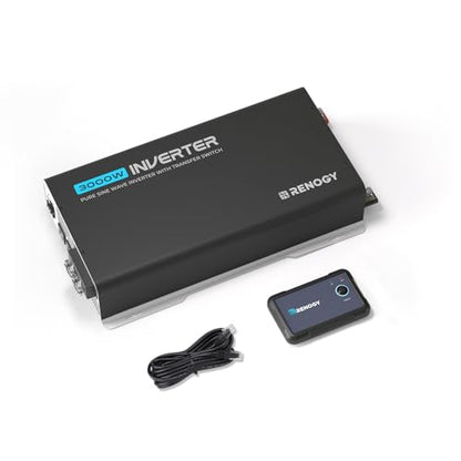 Renogy Inverter PUH, 3000W Pure Sine Wave Power Inverter with UPS Transfer Switch & Bluetooth, 12V DC to 120V AC Converter for RV, Truck, Home,Camping - 6000W Surge Power, Remote Monitoring - size: 3000W(Built-in BT & ATS)