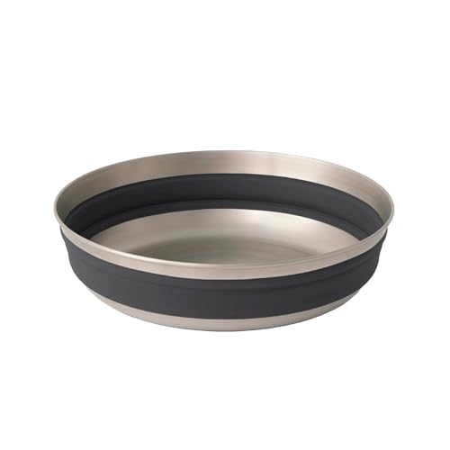Sea to Summit Detour Stainless Steel Collapsible Bowl, Large (31 fl oz), Beluga Black - color: Beluga Black, style: Large