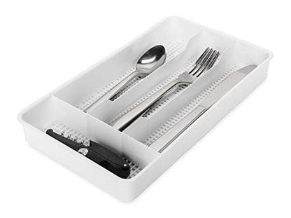 Camco 43508 Cutlery Tray - Designed for RV and Compact Kitchen Drawers - Easily Organize and Store Kitchen Flatware - White - color: White, style: Fixed
