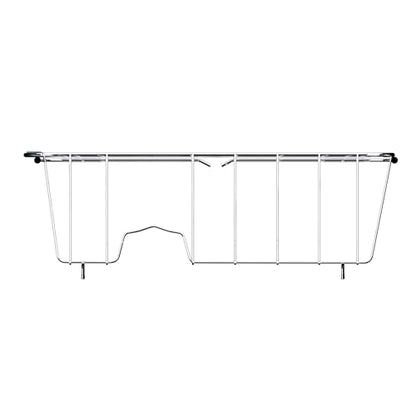 NiuYichee Stainless Steel Dish Drying Rack(14.2"L x 9.5"W x 4.1"H), Expandable Fruit & Vegetable Drain Rack over Sink, Dish Drainer Rack in Sink, with Stainless Steel Utensil Holder & 16" Silicone Mat - size: Small【14.2" X 9.5"】