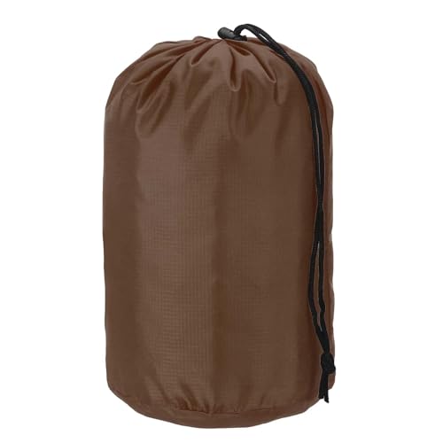 Stuff Sack, Nylon Waterproof Storage Sacks Portable Drawstring Dry Stuff Bag Gear Organization with Toggle, 7x13Inch Fit for Backpacking Camping Traveling Hiking(Brown) - color: Brown, size: 7 x 13 In