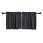 Pickluc Rod Pocket Tier Curtain - Half Blackout Curtain for Kitchen, Bathroom, Cabinet, Basement, 30 Inches Wide and 24 Inches Long, Dark Grey, 2 Panels - color: Grey, size: 30"W x 24"L (Pack of 2)