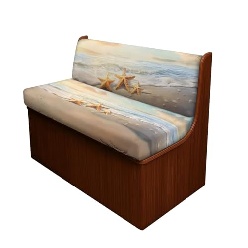 RV Dinette Cushion Covers, Beach Sea Starfish Camper Couch Cover for RV Camper Car Bench Stretchable RV Dinette Seat Covers, Elastic Camper Cushion Slipcovers - color: Beach Sea Starfish