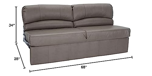 RecPro Charles RV Jackknife Sofa | Love Seat | Sleeper Sofa | Length Options 62", 68", 72" (68 Inch, Putty) - color: Putty, size: 68 Inch