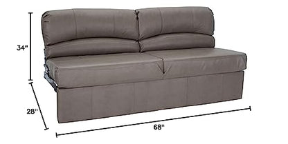 RecPro Charles RV Jackknife Sofa | Love Seat | Sleeper Sofa | Length Options 62", 68", 72" (68 Inch, Putty) - color: Putty, size: 68 Inch