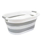Laundry 360 Collapsible Laundry Basket | Portable | Space Saver Storage | 27 Liter Capacity | Store Under the Bed or Closet | Good for Kids | Dorm | Bedroom | Large | White/Grey - size: 1 Pack White 27L