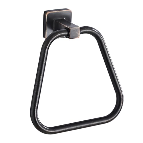 Oil Rubbed Bronze Towel Ring for Bathroom, Kitchen Bath Towel Holder Hangers Wall Mount Heavy Duty Stainless Steel - color: Oil Rubbed Bronze, size: 1 Pack