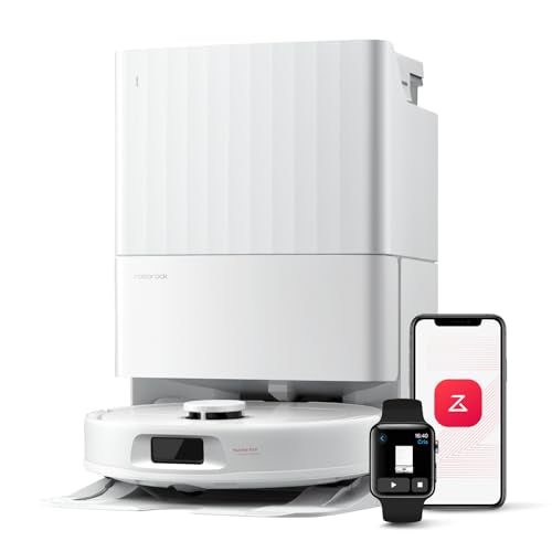 roborock Qrevo Series Robot Vacuum and Mop, 8000Pa Suction, Upgraded from Qrevo S, Anti-Tangle Brush, Smart Obstacle Avoidance, Auto Mop Washing, All-in-One Dock, 200RPM Spinning Mops, White(QV 35A) - color: White01