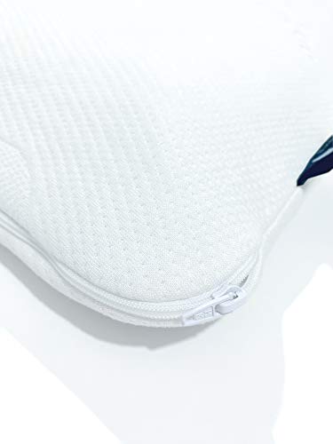 Bluewave Bedding Slim Gel Memory Foam Pillow for Stomach, Back and Side Sleepers - Therapeutic Design for Spinal Alignment, Better Breathing and Enhanced Sleeping (4-Inches Height, Standard) - style: 4"H Slim (Standard)