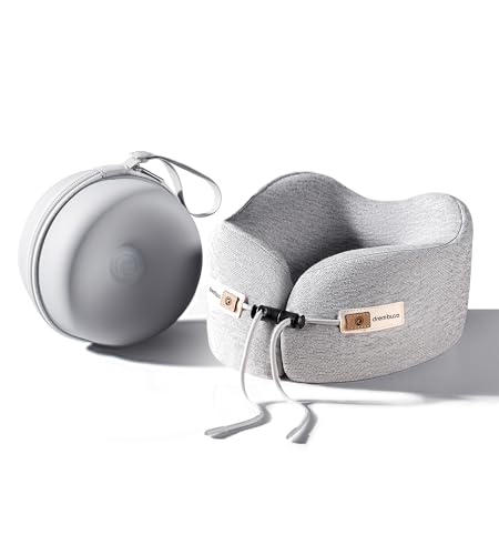 Travel Neck Pillow for Airplane, Premium Memory Foam 360° Ergonomic Support for Sleeping on Long Flights, Compact Portable Sleep Essential with Comfortable Cover for Cars, Office Naps & Home Use - color: Gray