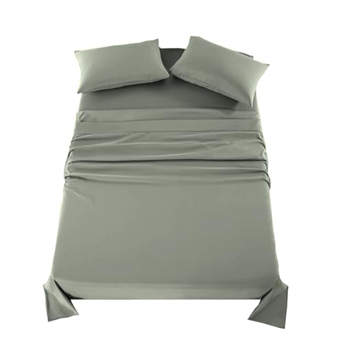 Kingnex Sleeper Sofa Bed Sheets Queen for 60x74 Pull Out Sofa Bed with 4-6 Deep Pocket Soft Double Brushed 1800 Microfiber 4 Piece Bedding Set Sage - color: Sage, size: Sleeper Sofa Queen