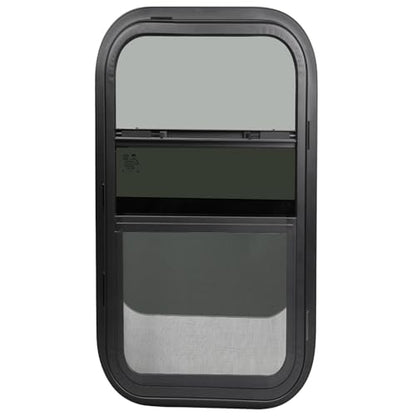 RV Camper Windows,RV Windows for Cargo Trailer Utility Travel Trailer Cargo Van Truck SUV 12"W x 24"H, Vertical Sliding Replacement Fit 15/16" or 1-3/8" Thick Wall,Allow Error 1/16",DOT Approved - size: 12"W x 24"H