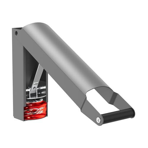 Can Crusher Wall-Mounted, Can Compactor Heavy Duty for 8/12/160Z, Can Crusher for Recycling Aluminum Soda, Beer Cans and Bottles SD-YGQ-grey - color: Grey