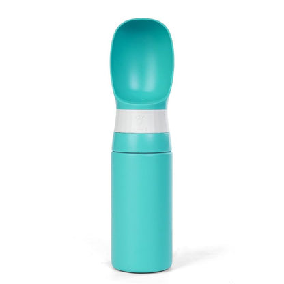 Upgraded Portable Dog Water Bottle – 400ml (13.5oz) with One-Touch Button, Leak-Proof & Stainless Steel – Perfect for Travel, Hiking, and Walks (Mint, M)
