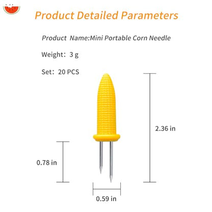 20 Pcs Stainless Steel Corn on the Cob holders, BBQ Corn on a Skewer, Corn on the Grill