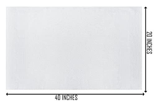 White Bath Towels (Pack of 12 - 20x40 Inches - 100% Cotton - Economy - Lightweight - Quick Drying - Bulk Sets) - color: White, size: Bath Towel - Pack of 12 - 20x40 Inches