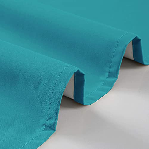 Diamond Home Linens Kitchen Window Curtain Tiers - Basement Valances Insulated 3 Layer Blackout Curtain Panels Modern Design for Kitchen, Nursey,Bathroom, 27 x 24 inch,1 Pair,Teal - color: Teal, size: 27"W x 24"L (Pack of 2)