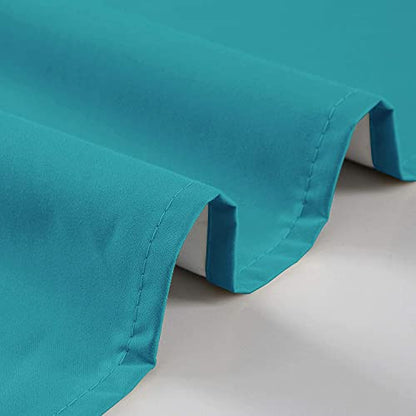 Diamond Home Linens Kitchen Window Curtain Tiers - Basement Valances Insulated 3 Layer Blackout Curtain Panels Modern Design for Kitchen, Nursey,Bathroom, 27 x 24 inch,1 Pair,Teal - color: Teal, size: 27"W x 24"L (Pack of 2)
