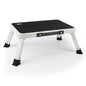 Valeo Folding Step Stool, Adjustable Step Stool with Non-Slip Platform, 330 Lbs Capacity, Step Ladder for Adults or Kids in Kitchen, Bathroom, RV, Camping, Office, White - color: White