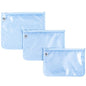 Tiny Twinkle Diaper Bag Organizing Pouches|3 Pack Mess-Proof Clear Front Travel Organizer Bags&TSA Approved Toiletry Bag Set for Baby and Mom Essentials - color: Cloud Blue
