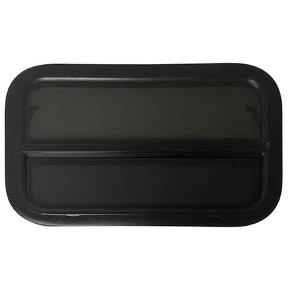 RV Window 24" x 15" - Vertical Slider with Screen & Trim Ring fits 1-3/4" Wall Thickness - Replacement for Campers, Trailers (23 3/4" x 14 3/4" Cut-Out)
