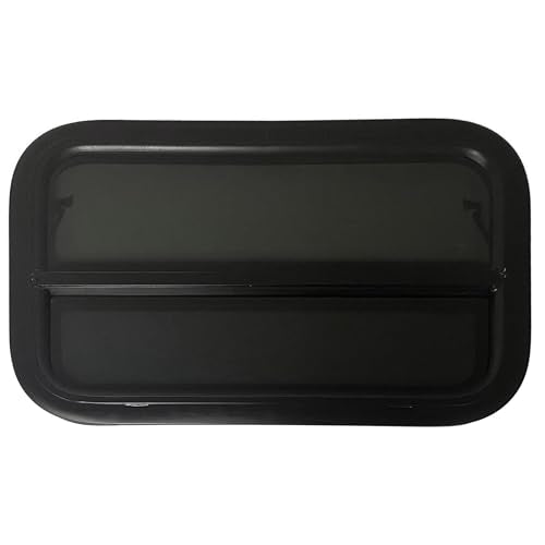 RV Window 24" x 15" - Vertical Slider with Screen & Trim Ring fits 1-3/4" Wall Thickness - Replacement for Campers, Trailers (23 3/4" x 14 3/4" Cut-Out)