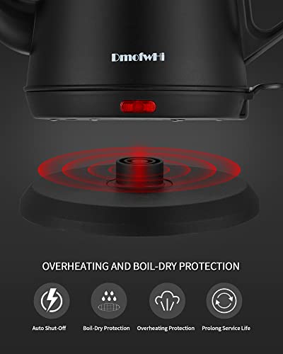 DmofwHi Gooseneck Electric Kettle(1.0L),1000W Electric Tea Kettle of 304 Stainless Steel,Auto Shut off,Water Kettle for Coffee and Tea -Matte Black - color: MATTE BLACK