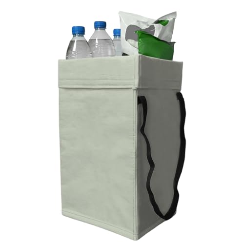 YoRise Foldable Car Trash Can, Multipurpose Waterproof Auto Back Seat Hanging Garbage Organizer, Large Capacity Leak-Proof Vehicle Interior Storage Bag Accessories for Cars, SUVs, Trucks (Gray) - color: Gray