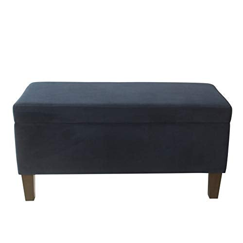 HomePop 36" Storage Ottoman Bench with Hinged Lid - Navy - color: Navy