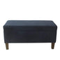HomePop 36" Storage Ottoman Bench with Hinged Lid - Navy - color: Navy