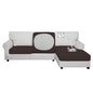Easy-Going 100% Waterproof 3 Pieces Couch Cushion Covers for Sectional Sofa Left/Right L Shape Chaise Lounge Sofa Seat slipcover Anti-Slip Sofa Cover (2 Seater + 1 Chaise, Chocolate - color: Chocolate, size: 2 Seater + 1 Chaise