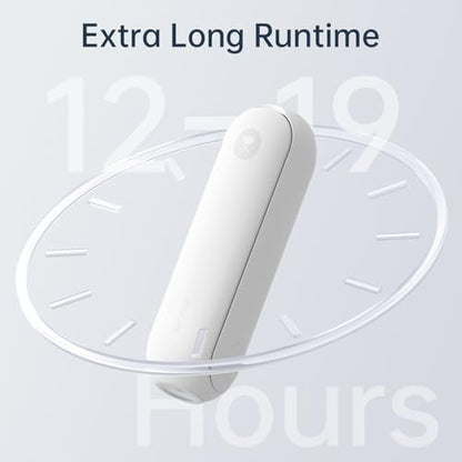 JISULIFE Portable Handheld Fan, Mini Personal 3-In-1 with Power Bank&Flashlight, 12-19 Hrs USB Rechargeable Battery Pocket Fan for Travel/Summer/Vacation/Concert, Essential Gifts for Men/Women-White - color: White