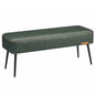 VASAGLE EKHO Collection - Bench for Entryway Bedroom, Synthetic Leather with Stitching, Ottoman Bench with Steel Legs, Living Room, Mid-Century Modern, Loads 660 lb, Forest Green ULOM076C01 - color: Forest Green, style: Steel Leg Bench