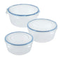 LocknLock Easy Essentials Food Storage lids/Airtight containers/Stackable, BPA Free, 6 Piece, Clear - size: 6 Piece - Bowl Set