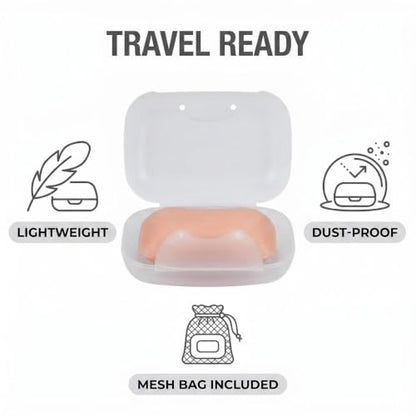 Soap Holder Container, Portable Bar Soap Saver Scrubber Case for Bathroom and Kitchen (Transparent) - color: Transparent