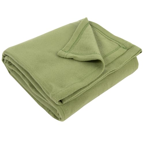 (24 Pack) Bulk Fleece 50x60 Throw Blankets for Wedding Favors, Homeless Women, Men, Homes, Bed, Sofa, Couch, Office, Pet Blankets, Travel | Soft Warm Lightweight Throw Blankets in Bulk (Green) - color: Green