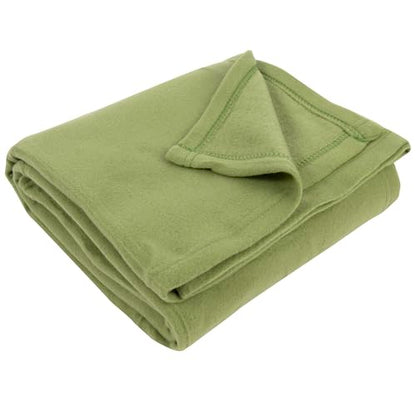 (24 Pack) Bulk Fleece 50x60 Throw Blankets for Wedding Favors, Homeless Women, Men, Homes, Bed, Sofa, Couch, Office, Pet Blankets, Travel | Soft Warm Lightweight Throw Blankets in Bulk (Green) - color: Green