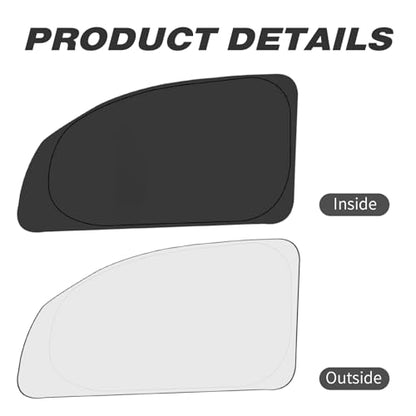 Front Side Window Sun Shade for 2010-2025 Dodge RAM 2500 3500 QuadCab CrewCab MegaCab 4Door, Foldable Window Sunshade Sun Visor Protector, Side Window Shades Blocks UV Rays Heat, Pack of 2 - size: Silver & Black-Fit 2010-2025 Dodge RAM 2500 3500